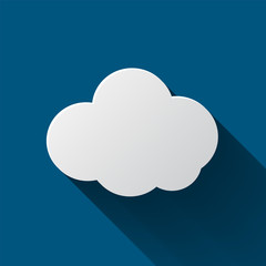 cloud icon isolated on background. Cloud flat illustration vector