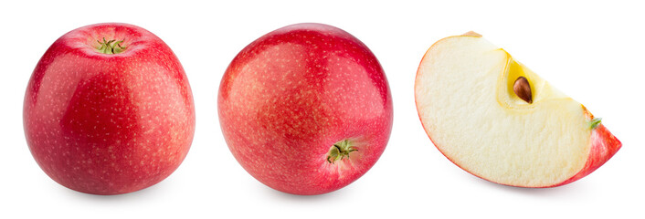 Red apple isolated. Apple on white background. With clipping path.