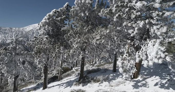 Mountain Snow Aerial view