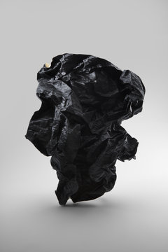 Coeur, papier noir de charbon