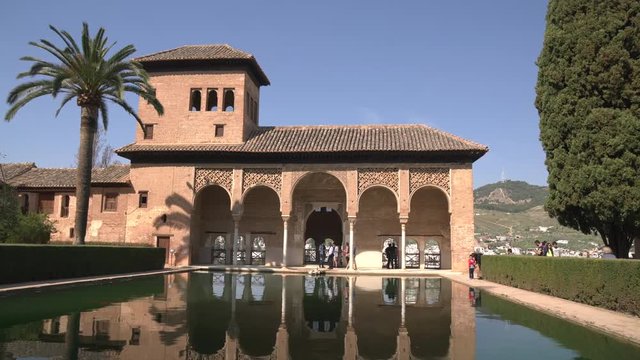 Pond in front of Torre de Las Damas