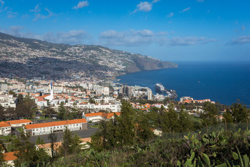 Fototapeta na wymiar Funchal city on the Madeira island, Portugal
