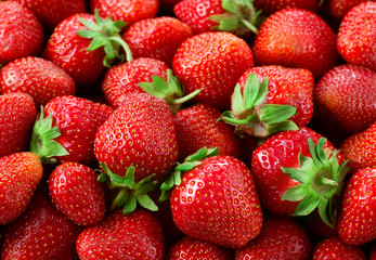 Strawberry background. Strawberries macro.