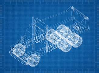 Truck 3D blueprint