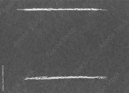Hand Drawn White Pastel Crayon Two Lines From Above And Below On The Black Craft Hand Drawn White Pastel Crayon Two Lines From Above And Below On The Black Craft