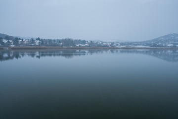 Fototapeta premium Beautiful lake in the winter