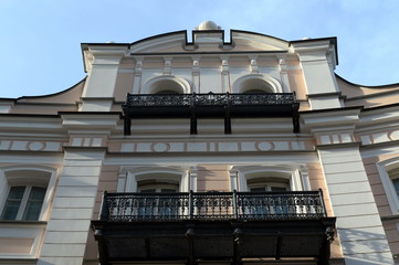 Fragment of the building of the former Nosovka farmstead in Staropansky lane of Moscow.