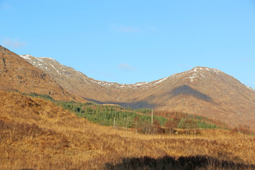 Fototapeta na wymiar Hills above Loch Awe, Scotland