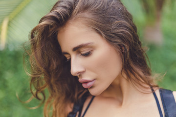 Naklejka premium portrait of attractive sensual young woman