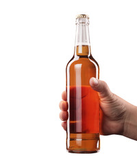 butelka piwa w dłoni