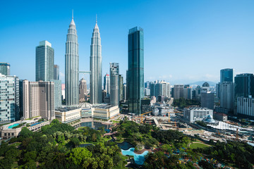 Naklejka premium Panoramę Kuala Lumpur, Malezja