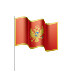 montenegro flag, vector illustration
