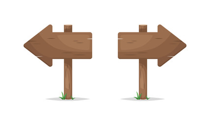 Wooden arrow sign vector