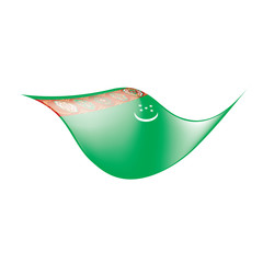 Turkmenistan flag, vector illustration
