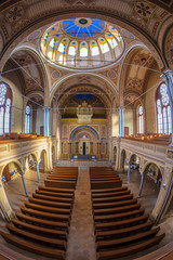 Inside of the Neolog Synagogue Zion. Oradea, Romania