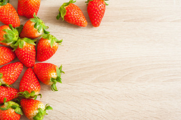 strawberry,fresh strawberry,Fresh strawberries  on wooden table