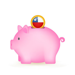 Chile Flag Coin Piggy Bank Savings