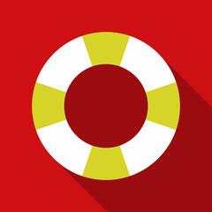 Illustration of the Lifebuoy isolated on Background, Colored Logo Template.