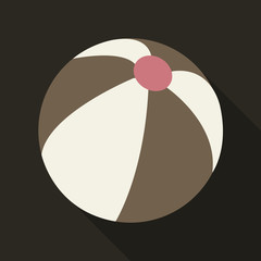Colorful beach ball vector illustration.