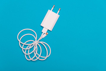 White charger with cable