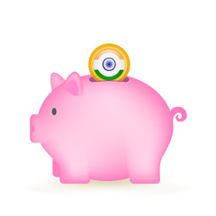 India Flag Coin Piggy Bank Savings