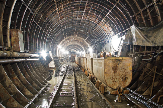 Tunnel in construction