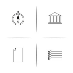 Web Applications simple linear icons set. Outlined vector icons
