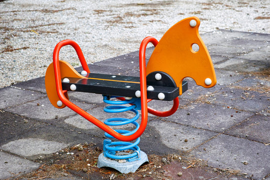 Seesaw on child playground