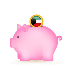 Kuwait Flag Coin Piggy Bank Savings