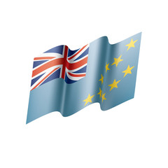 Tuvalu flag, vector illustration