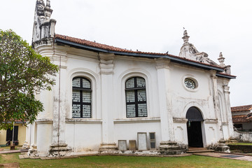 scenic view of ancient city church, sri lanka, galle fort