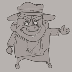 cartoon character smiling man in a hat