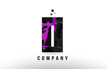 Obraz na płótnie Canvas purple black number 0 zero logo design