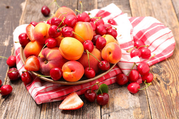 cherry fruit and apricot