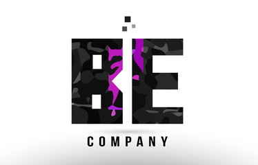 purple black alphabet letter be b e  logo