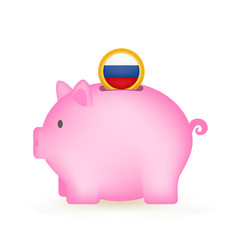 Russia Flag Coin Piggy Bank Savings