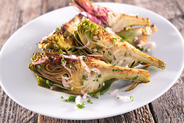 fried artichoke and onion