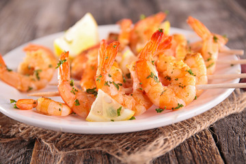 grilled shrimp and spices