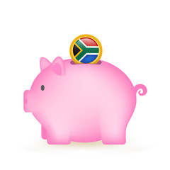 South Africa Flag Coin Piggy Bank Savings