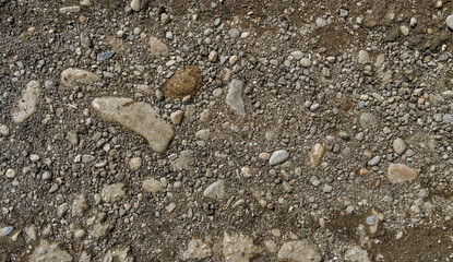 Rock background. Stony soil. Earth texture. Nature background. Ground and stones. Gravel
