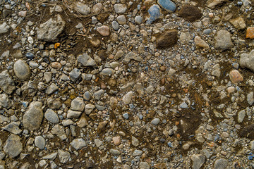 Rock background. Stony soil. Earth texture. Nature background. Ground and stones. Abstraction