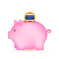 Thailand Flag Coin Piggy Bank Savings