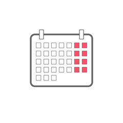 Calendar icon. 31 days template. Vector.