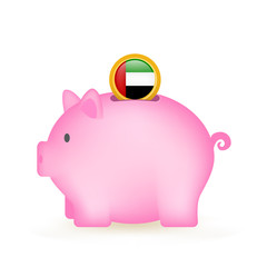 United Arab Emirates Flag Coin Piggy Bank Savings