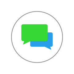 Dialog bubbles. Speech balloons. Message icon. Vector.