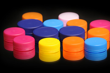 colored caps for plastic bottle