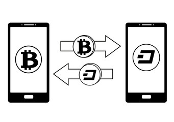 exchange between bitcoin and dash in the phone