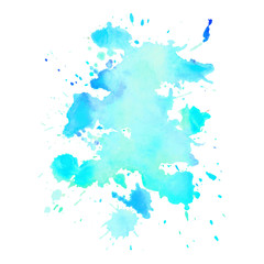 Abstract isolated colorful vector watercolor stain. Grunge element for paper design. Vector illustration