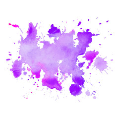 Abstract isolated colorful vector watercolor stain. Grunge element for paper design. Vector illustration