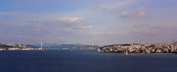 view of istanbul and bosphorus from topkapi palace